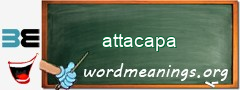 WordMeaning blackboard for attacapa